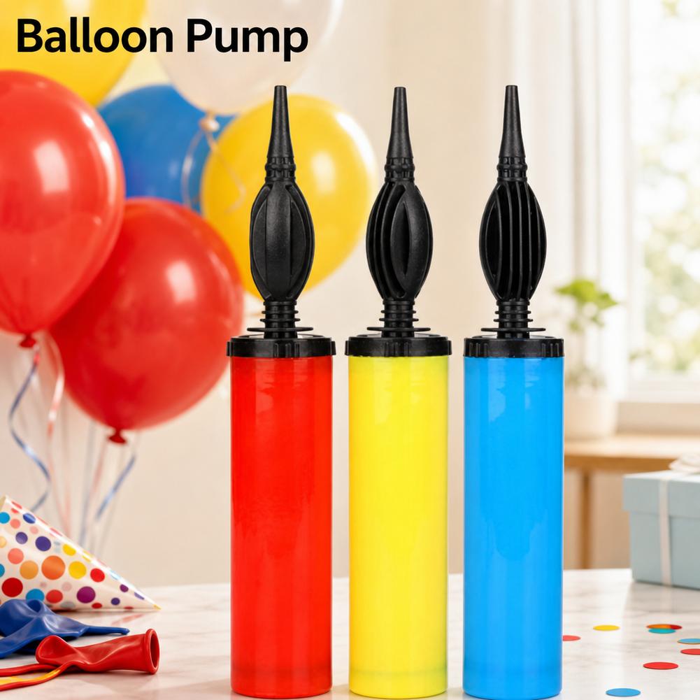 Balloon Pump Hand - ปั๊มลมมือแบบสองฟังก์ชัน 1 ชิ้น สีสุ่ม พกพาสะดวก ทำจากพลาสติก