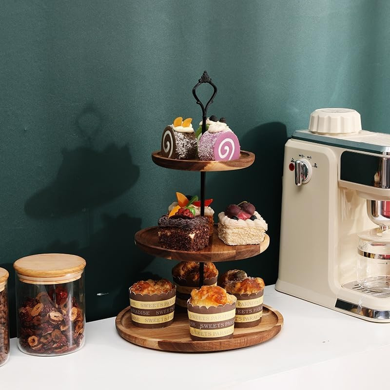 ชั้นวางเค้ก 3 ชั้น ทำจากไม้กระ - Cupcake Stand Tier บทวิจารณ์และราคา