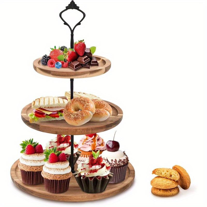 ชั้นวางเค้ก 3 ชั้น ทำจากไม้กระ - Cupcake Stand Tier บทวิจารณ์และราคา