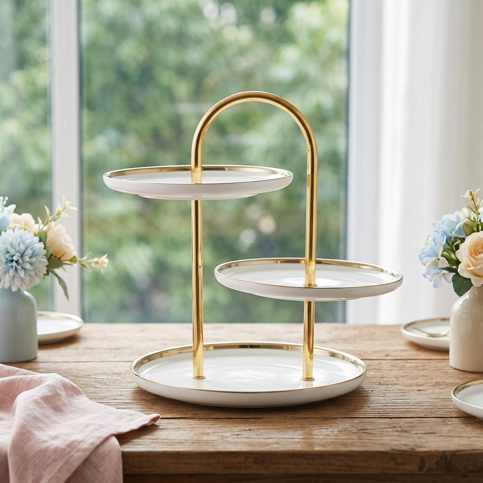 ชุดชั้นวางเค้กเซรามิกพร้อมที่จ - Cupcake Stand Tier บทวิจารณ์และราคา