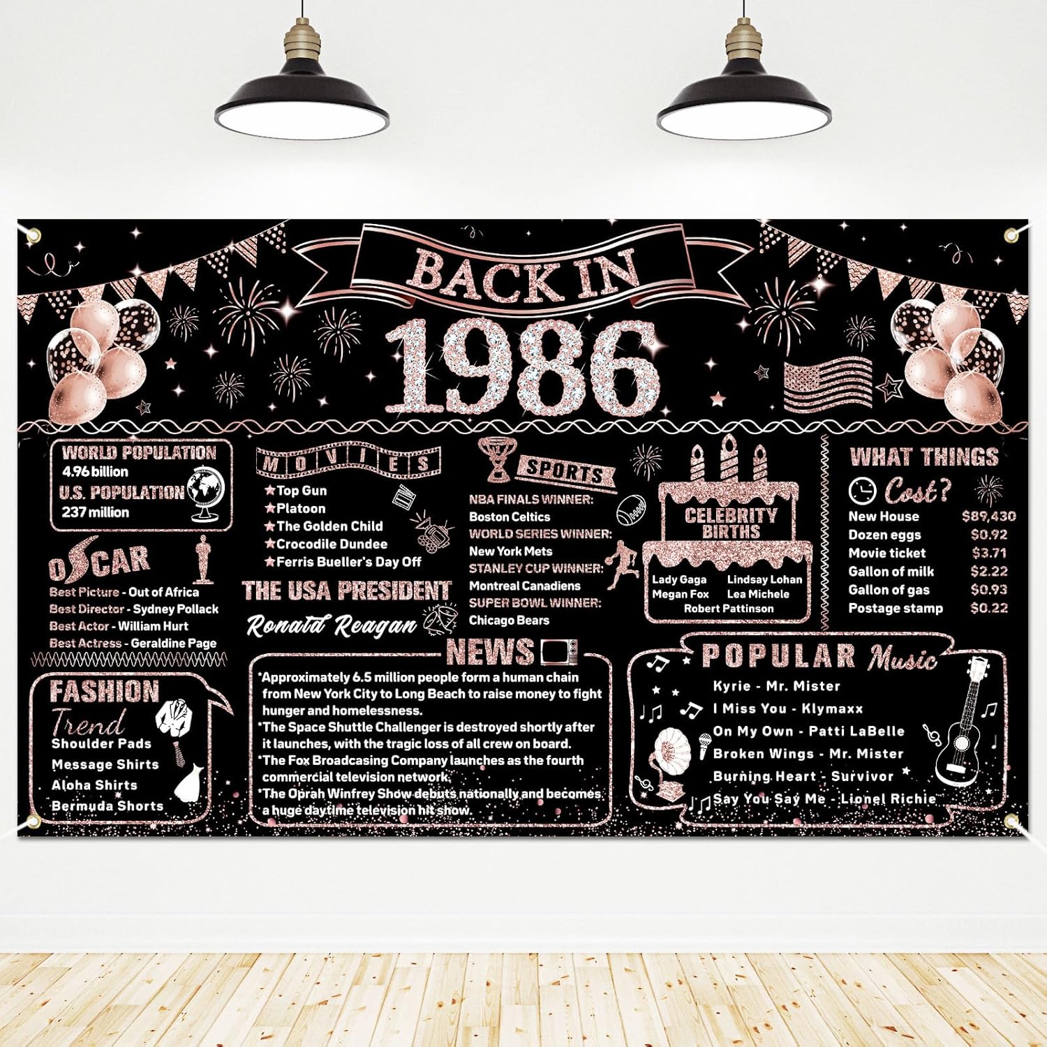 ของตกแต่งวันเกิดครบรอบ 40 ปีสำ - Party Banner Gold บทวิจารณ์และราคา