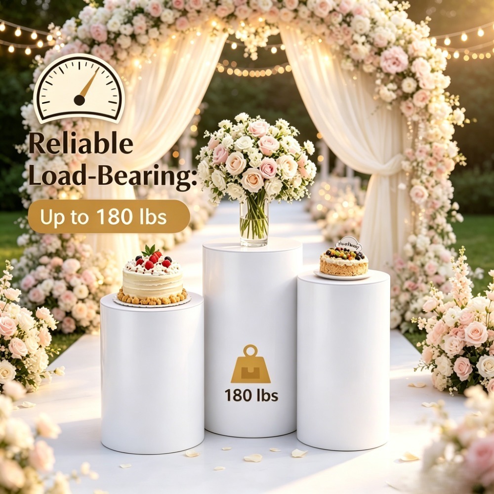 ขาตั้งทรงกระบอกสีขาว 3/5 ชิ้น, - Event Party บทวิจารณ์และราคา